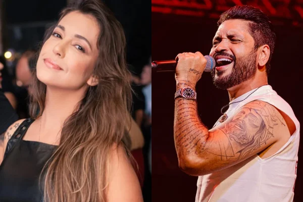 Cantor Fred Liel e a compositora Débora Xavier em foto de arquivo pessoal