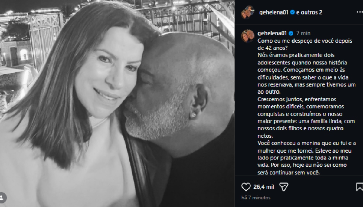 Homenagem de Geralda Helena ao marido Rick Sollo